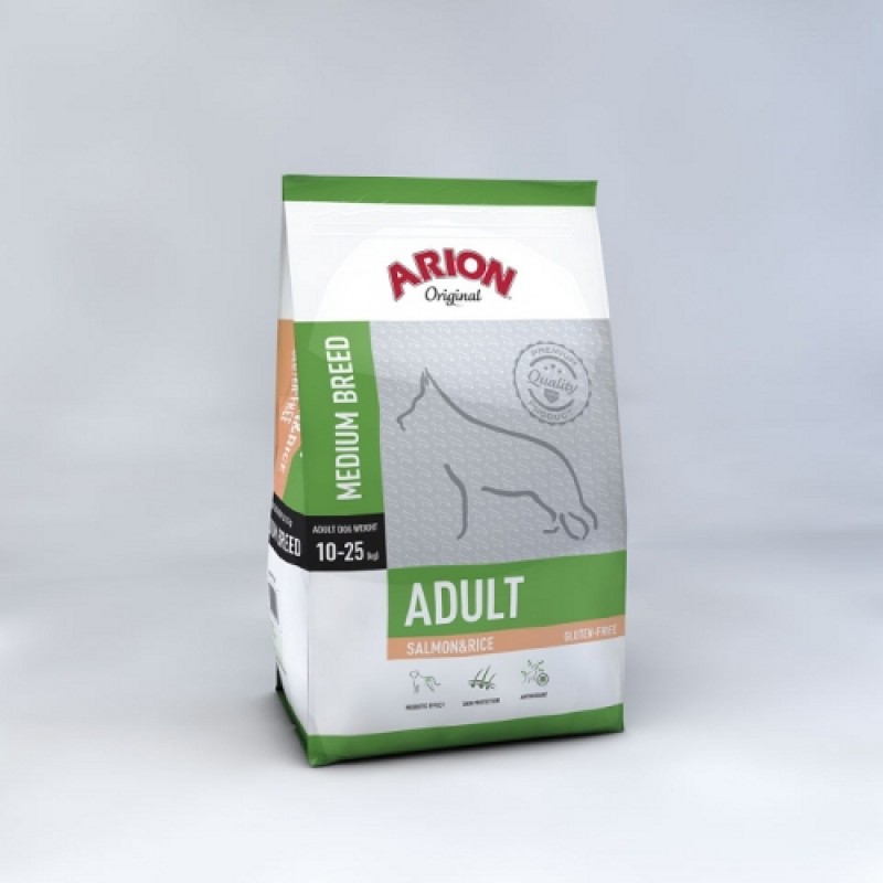 Arion Original adult medium breed med laks 3 kg.
