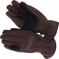 Ridehandsker i brun fleece